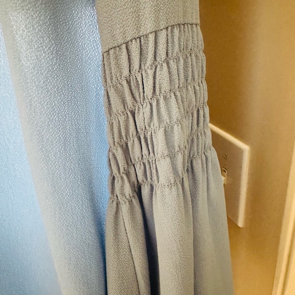 Michael Kors Women's Soft Blue V-Neck Blouse - Picture 3 of 3